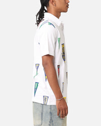 Students Golf Harris Pique Short Sleeve Polo Shirt White