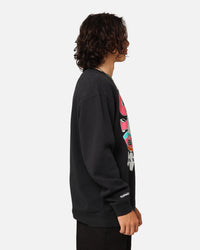 Mitchell & Ness San Antonio Spurs Brush Off Crewneck Black