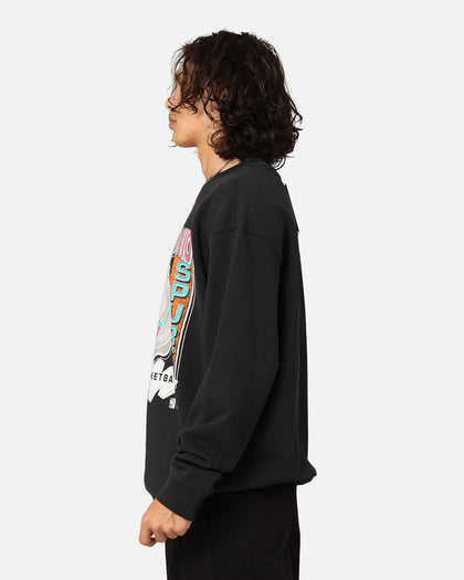 Mitchell & Ness San Antonio Spurs Brush Off Crewneck Black