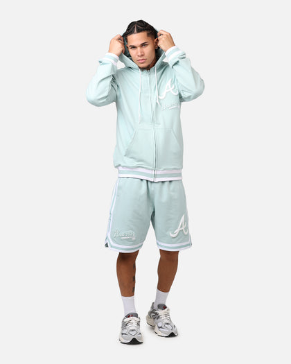 New Era Atlanta Braves 'Logo Select Mint' Full Zip Hoodie Mint/White