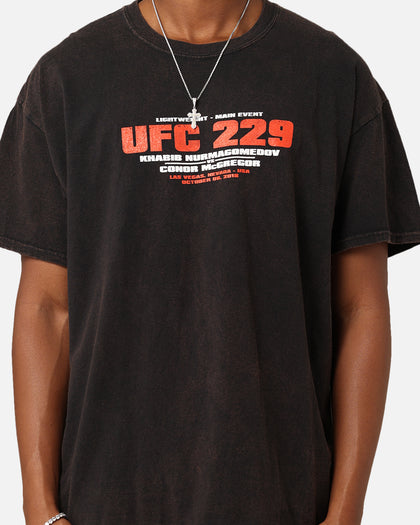 UFC By Goat Crew 229 Card: Khabib Nurmagomedov Vs. Conor McGregor T-Shirt Black Wash
