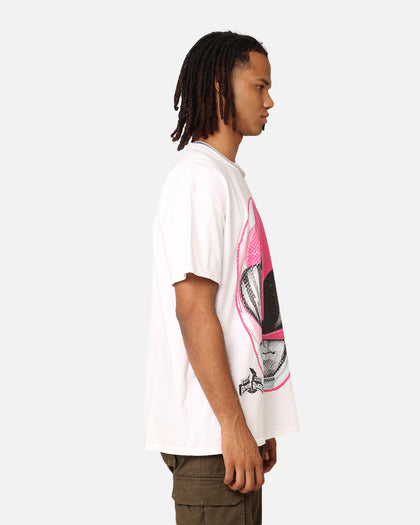 73Studio X Power Rangers Pink Ranger Big Head Heavyweight T-Shirt White