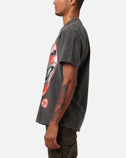 American Thrift X Power Rangers Red Ranger Big Head Heavyweight Vintage T-Shirt Black Wash