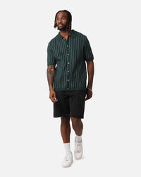 XXIII Nicholas Knit Button Up Shirt Green/White