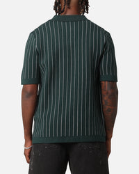 XXIII Nicholas Knit Button Up Shirt Green/White