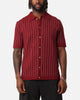 XXIII Nicholas Knit Button Up Shirt Deep Red
