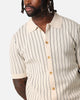 XXIII Nicholas Knit Button Up Shirt Sand/Black