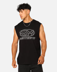 Saint Morta Rage Motors Oversized Muscle T-Shirt Black