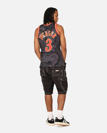 Mitchell & Ness Philadelphia 76ers Allen Iverson '97-98 Year of the Dragon Swingman Jersey Black/Red
