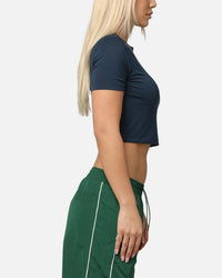 Nike Women's Sportswear Essential Slim Cropped T-Shirt Armory Navy/White