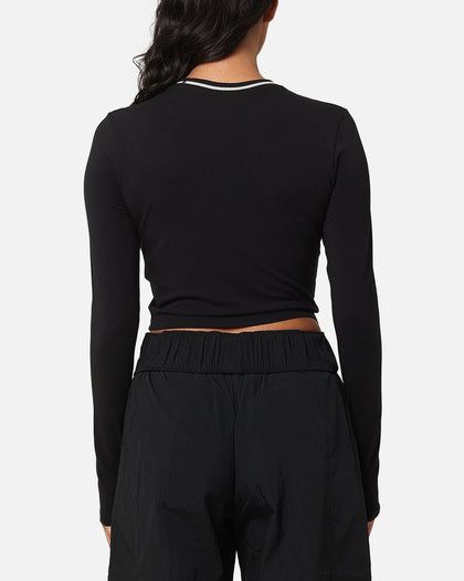 Nike Women's Sportswear Long Sleeve Slim Cropped T-Shirt Black