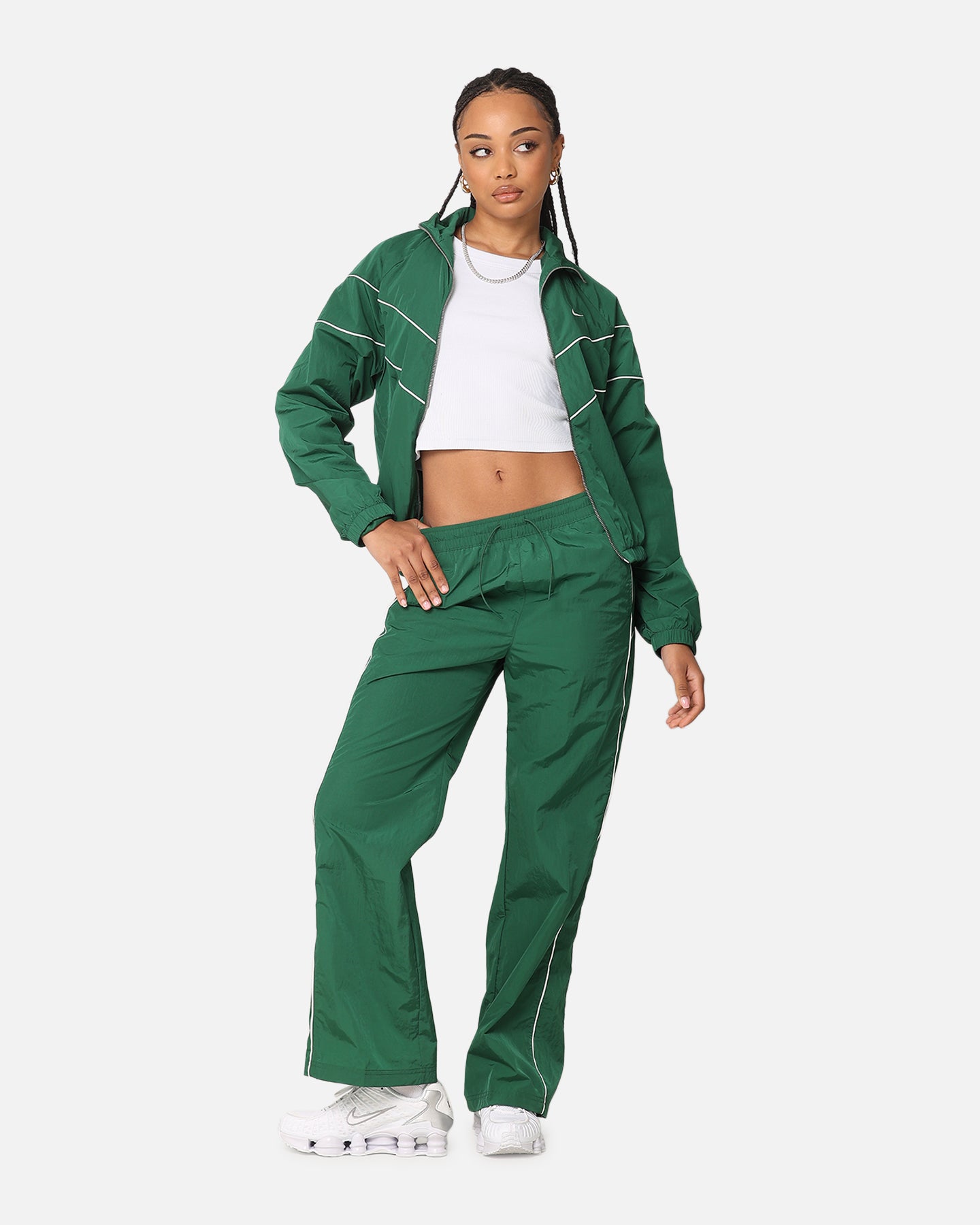 womens nike tracksuit green