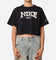 Nike Women's Sportswear Loose Varsity Cropped T-Shirt Black