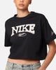 Nike Women's Sportswear Loose Varsity Cropped T-Shirt Black