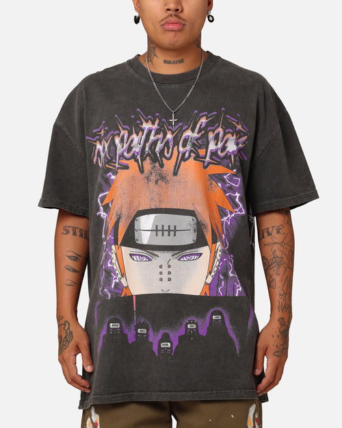 Goat Crew X Naruto Six Paths Of Pain Heavyweight T-Shirt Black Wash