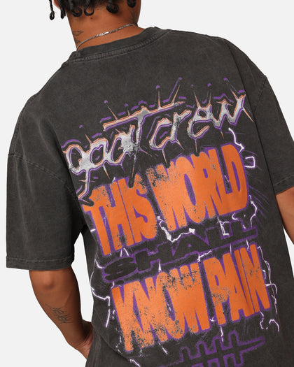 Goat Crew X Naruto Six Paths Of Pain Heavyweight T-Shirt Black Wash