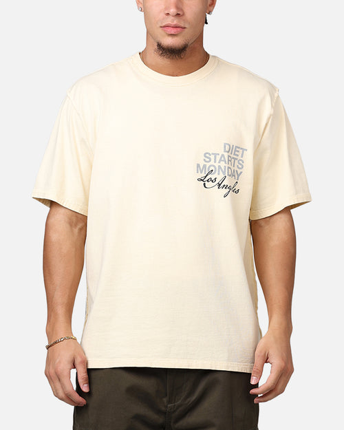 Diet Starts Monday Los Angeles T-Shirt Cream