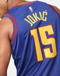 Jordan Denver Nuggets Nikola Jokić Statement Edition 2022/23 Dri-FIT Swingman Jersey Rush Blue/Team Crimson