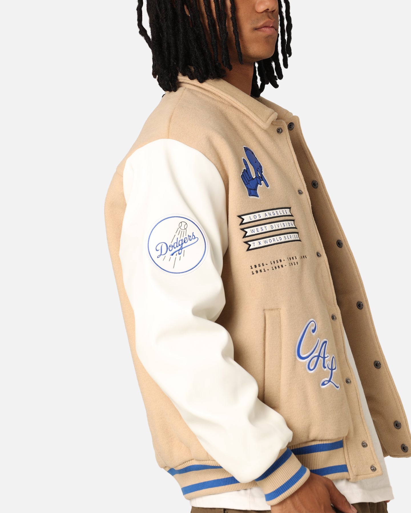 Majestic Athletic LAロゴ Dodgers Majestic Athletic Los Angeles Dodgers City PU Melton Letterman