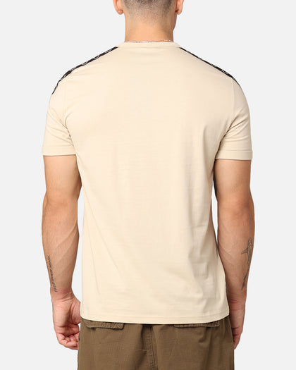 Fred Perry Contrast Tape Ringer T-Shirt Oatmeal/Warm Grey