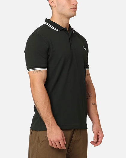 Fred Perry Twin Tipped Polo Shirt Night Green/Snow White