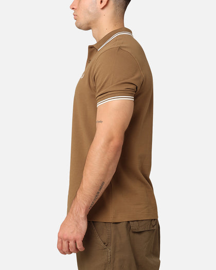 Fred Perry Twin Tipped Polo Shirt Shade Stone/White