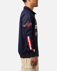 Pro Standard Atlanta Braves Fast Lane Track Jacket Midnight/Red