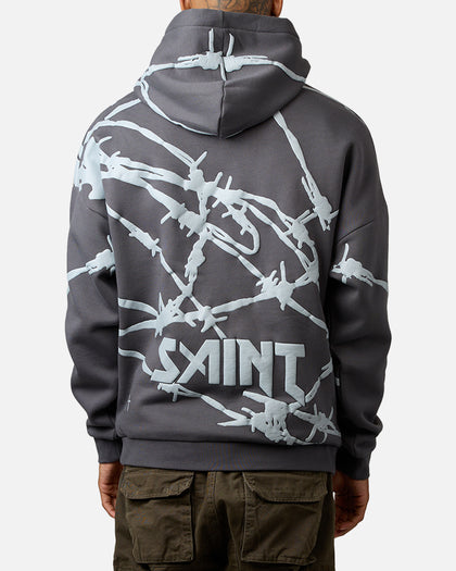 Saint Morta Barberry Boxy Hoodie Dark Grey