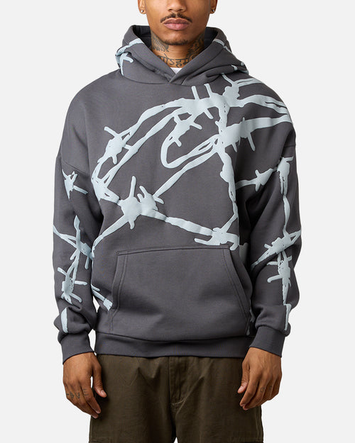 Saint Morta Barberry Boxy Hoodie Dark Grey