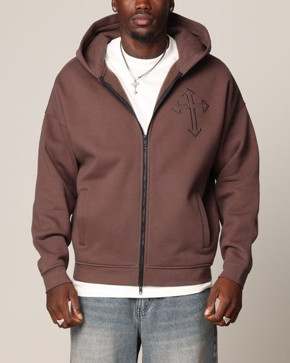 Saint Morta Sorrows Zip Hoodie Chocolate