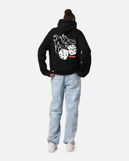 X-Large Fire Dice Hoodie Solid Black