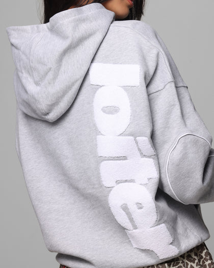 Loiter Pin Line Premium Hoodie Grey Marle