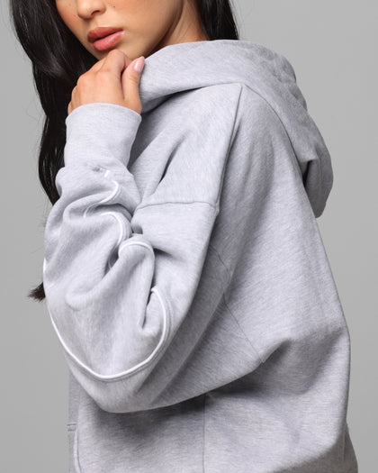 Loiter Pin Line Premium Hoodie Grey Marle