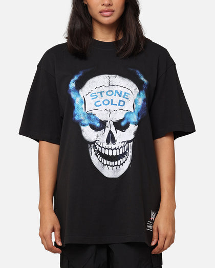 Mitchell & Ness X WWE Stone Cold Steve Austin Skull T-Shirt Overdyed Black