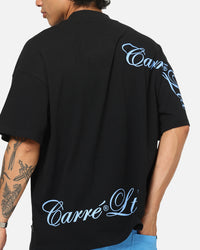 Carre Side Script Oversized T-Shirt Black/Blue
