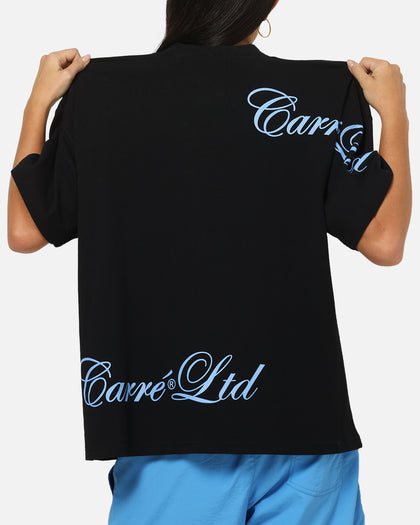 Carre Side Script Oversized T-Shirt Black/Blue