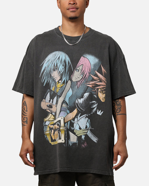 Vintage Goat Crew X Kingdom Hearts Poster T-Shirt Black Wash