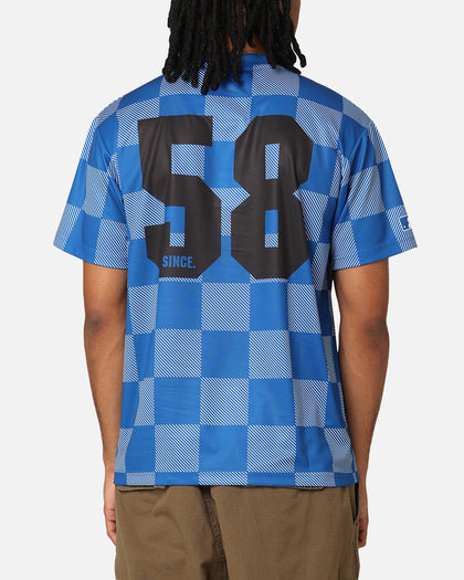 Majestic Athletic Los Angeles Dodgers Team Line Checkered Jersey White/Royal