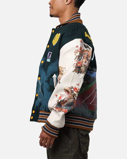 Lifted Anchors "Kournikova" Varsity Tennis Jacket Deep Green