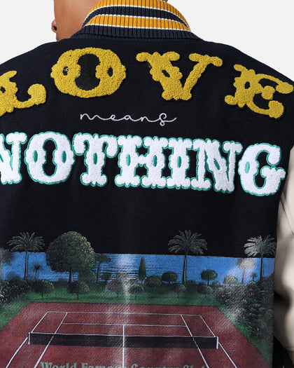 Lifted Anchors "Kournikova" Varsity Tennis Jacket Deep Navy