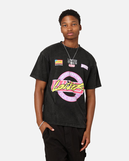 Loiter Motorsport T-Shirt Black Acid Wash