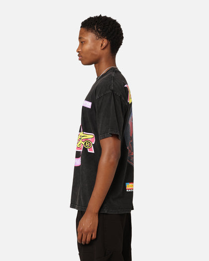 Loiter Motorsport T-Shirt Black Acid Wash
