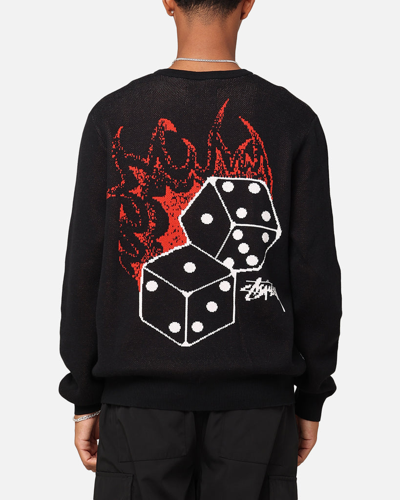 Stussy Fire Dice Sweater Black | Culture Kings NZ