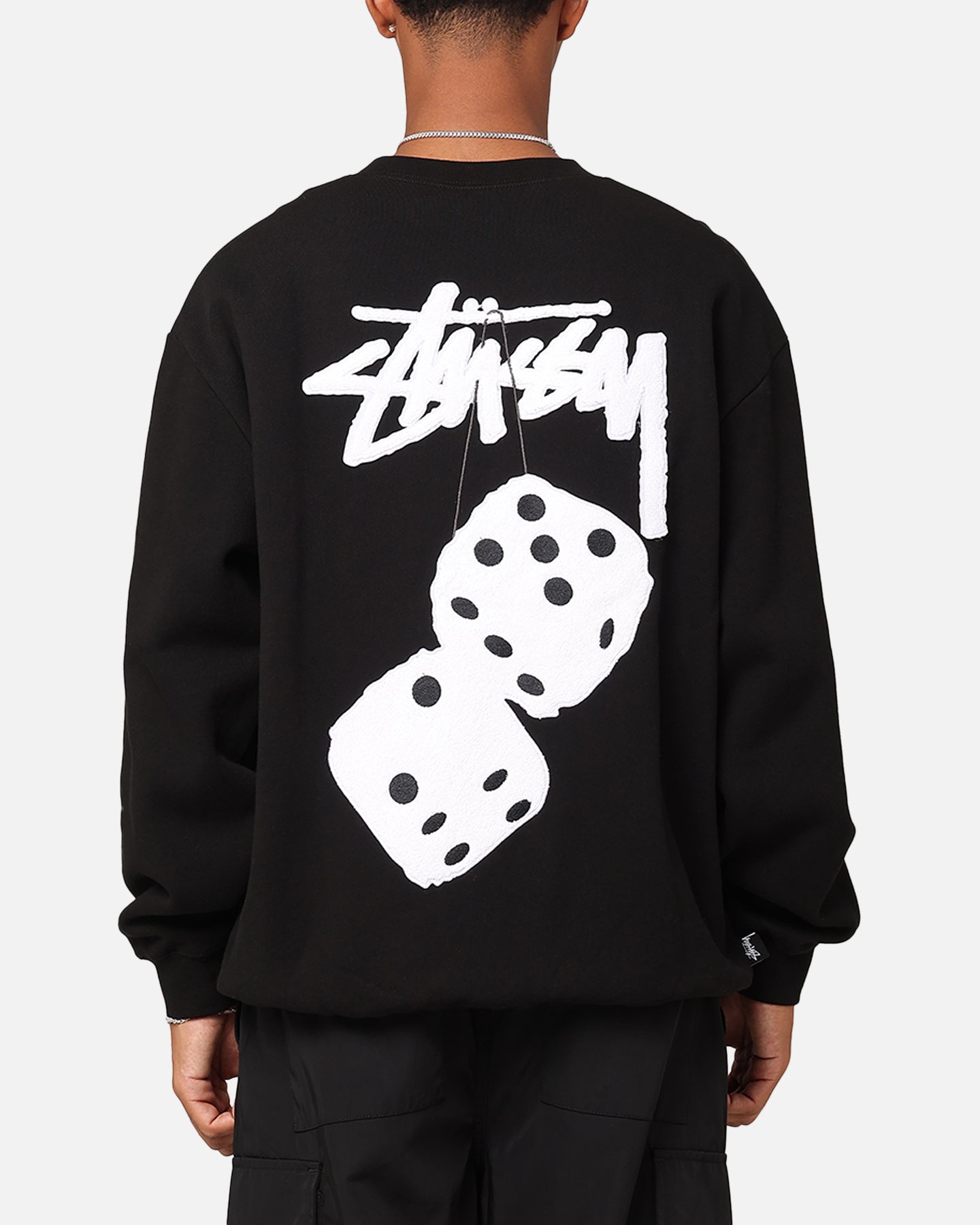 STUSSY 23AW DICE FUZZY CREW Size M 美品 車庫服飾】Stussy 23FA DICE FUZZY CREW