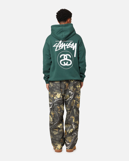 Stussy SS Link Fleece Hoodie Forest