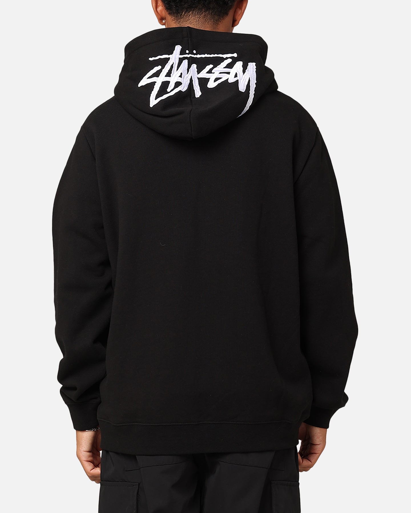 Stussy ドカジャン Stussy Stock Embroidery Full Zip Hoodie Black | Culture Kings NZ