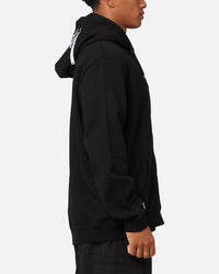 Stussy Stock Embroidery Full Zip Hoodie Black
