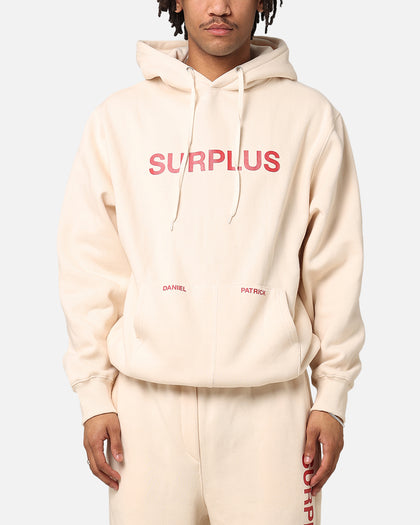Daniel Patrick Surplus Logo Hoodie Cream/Maroon