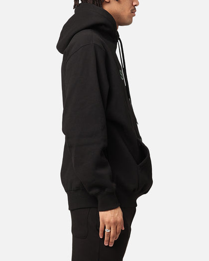 Daniel Patrick Surplus Logo Hoodie Black/Hunter Green