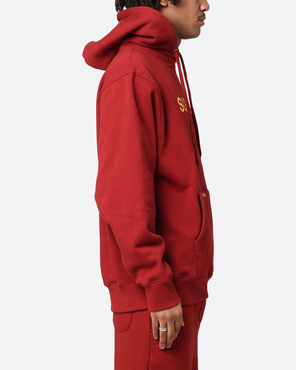 Daniel Patrick Surplus Logo Hoodie Maroon/Yellow